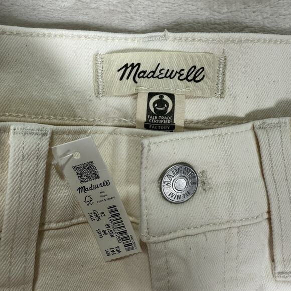 NWT Madewell Perfect Vintage Wide Leg Crop Jeans Size 26 Tile White Cream - Picture 3 of 11